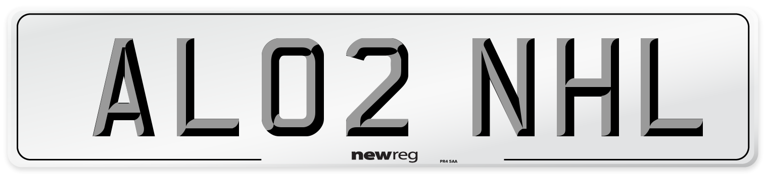AL02 NHL Number Plate from New Reg